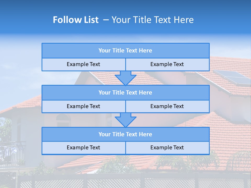 A House With A Solar Panel On The Roof PowerPoint Template