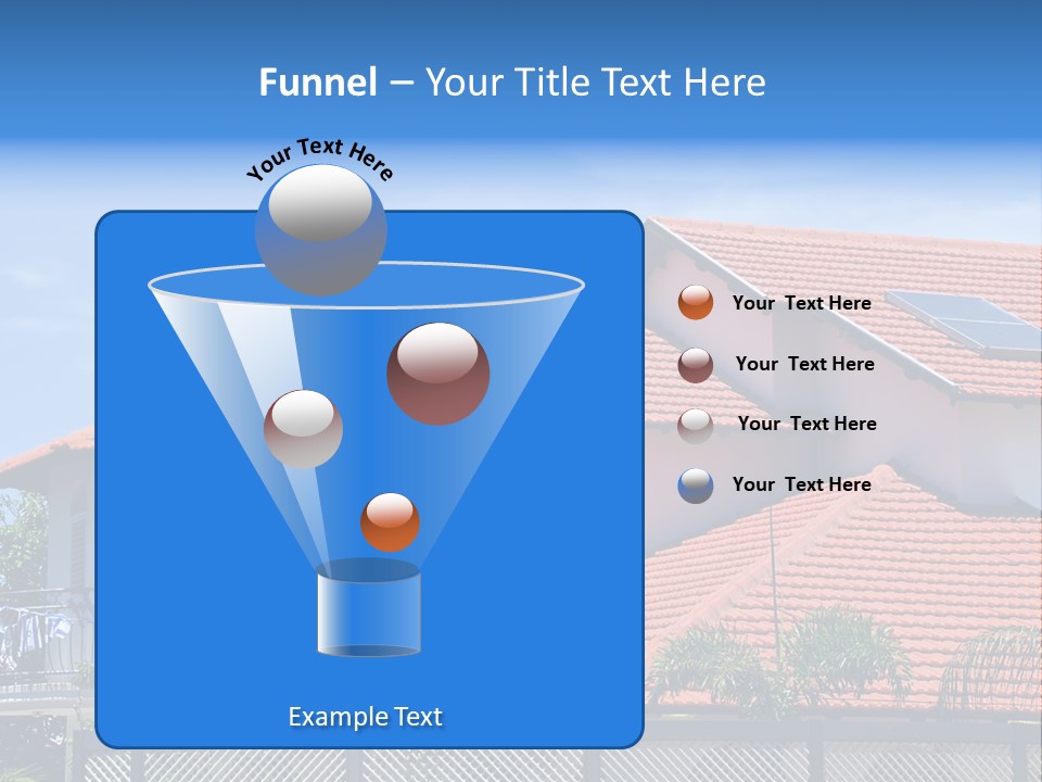A House With A Solar Panel On The Roof PowerPoint Template
