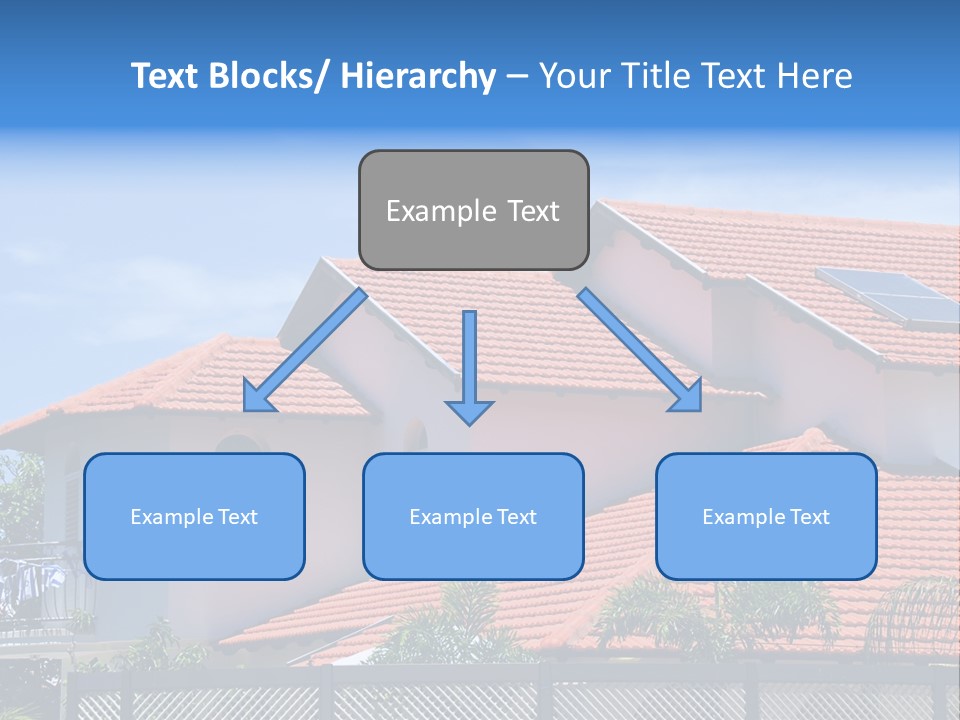 A House With A Solar Panel On The Roof PowerPoint Template