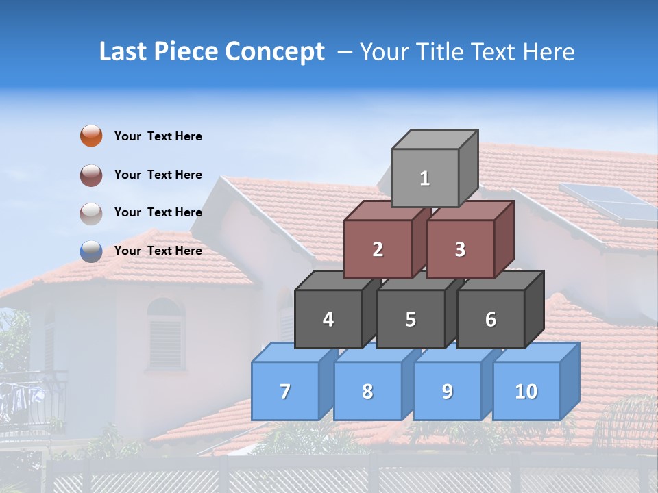 A House With A Solar Panel On The Roof PowerPoint Template