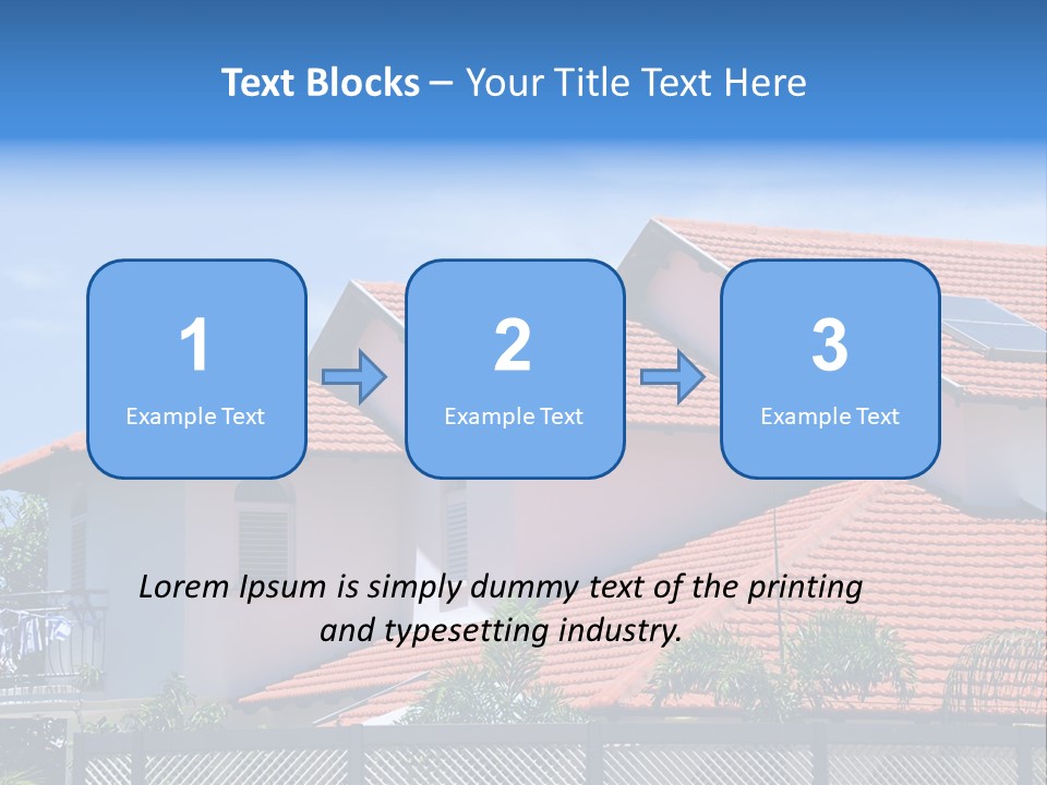 A House With A Solar Panel On The Roof PowerPoint Template
