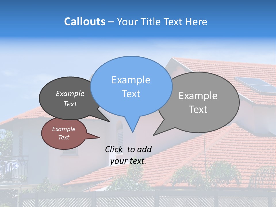 A House With A Solar Panel On The Roof PowerPoint Template