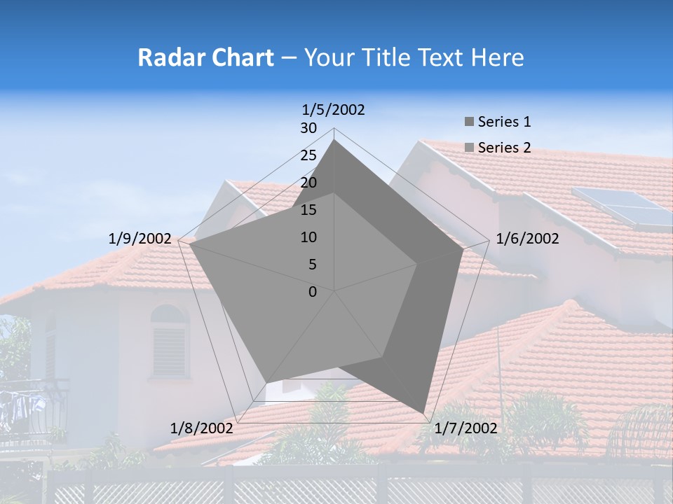 A House With A Solar Panel On The Roof PowerPoint Template