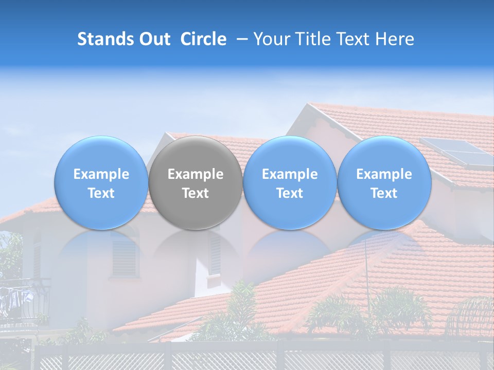 A House With A Solar Panel On The Roof PowerPoint Template