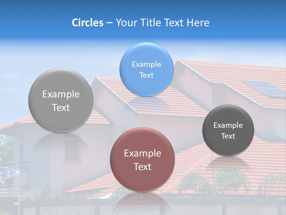 A House With A Solar Panel On The Roof PowerPoint Template