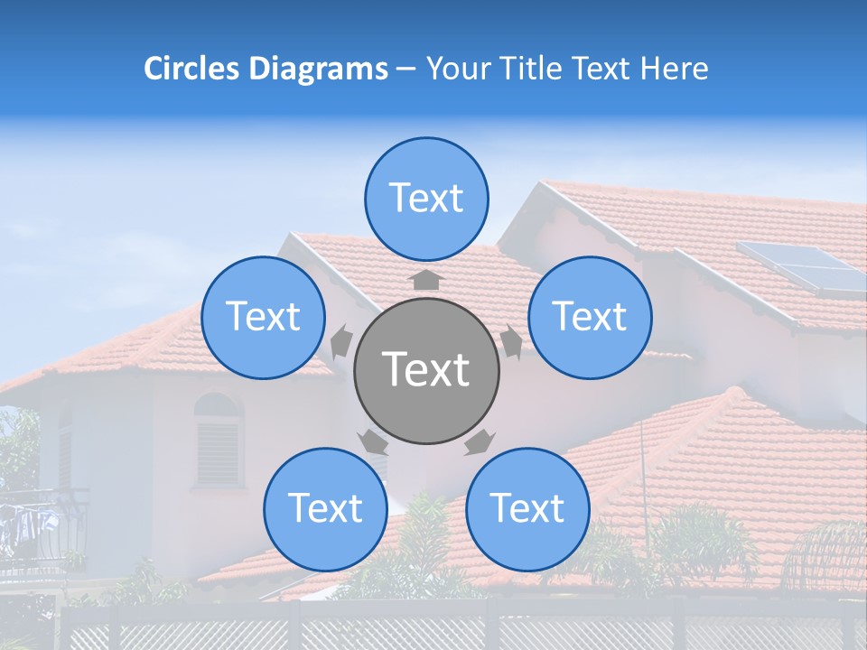 A House With A Solar Panel On The Roof PowerPoint Template