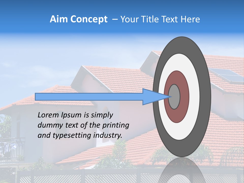 A House With A Solar Panel On The Roof PowerPoint Template