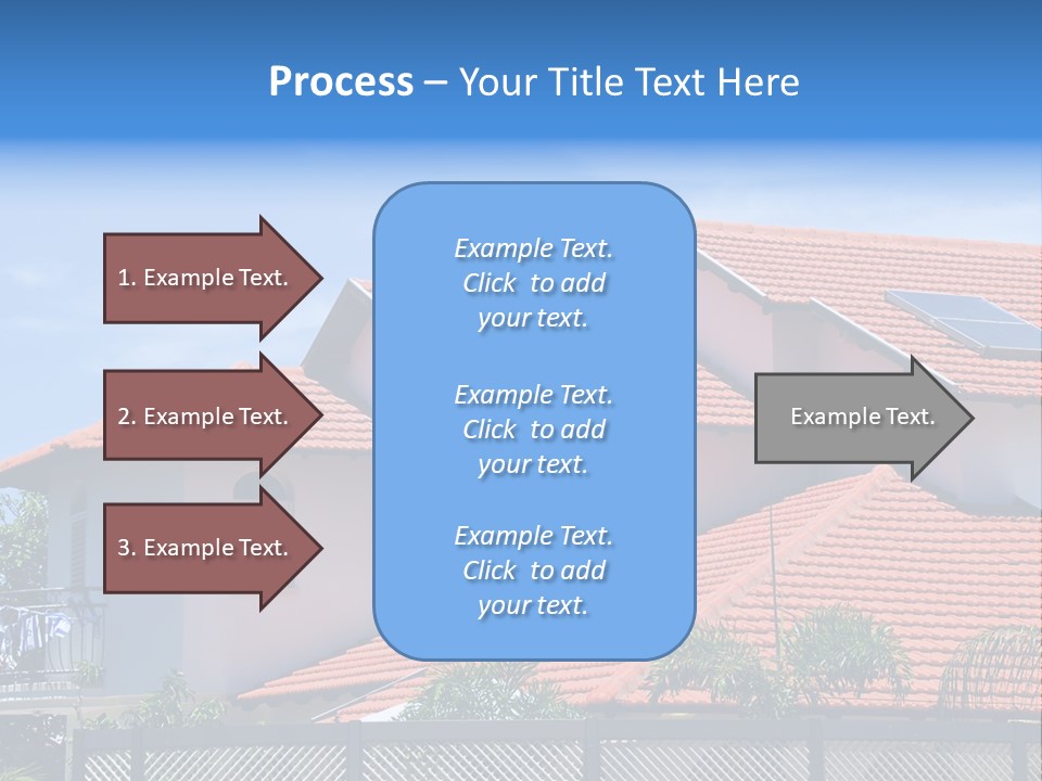 A House With A Solar Panel On The Roof PowerPoint Template
