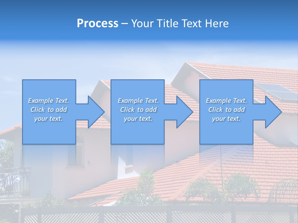 A House With A Solar Panel On The Roof PowerPoint Template