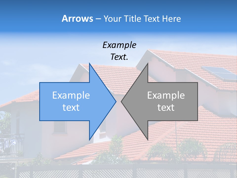 A House With A Solar Panel On The Roof PowerPoint Template