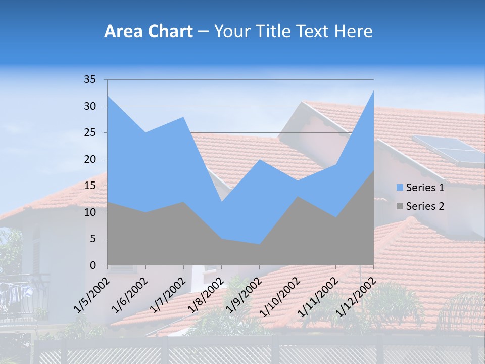 A House With A Solar Panel On The Roof PowerPoint Template