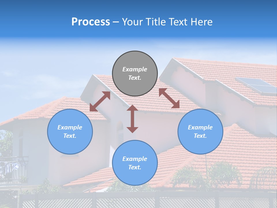 A House With A Solar Panel On The Roof PowerPoint Template