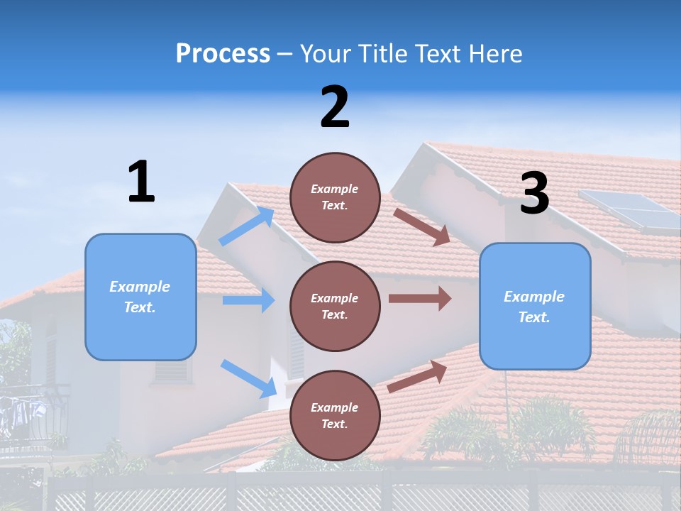 A House With A Solar Panel On The Roof PowerPoint Template
