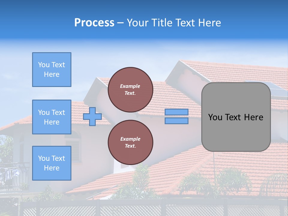 A House With A Solar Panel On The Roof PowerPoint Template