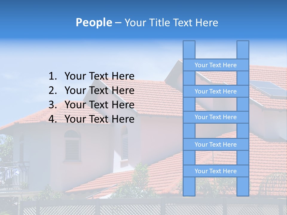 A House With A Solar Panel On The Roof PowerPoint Template