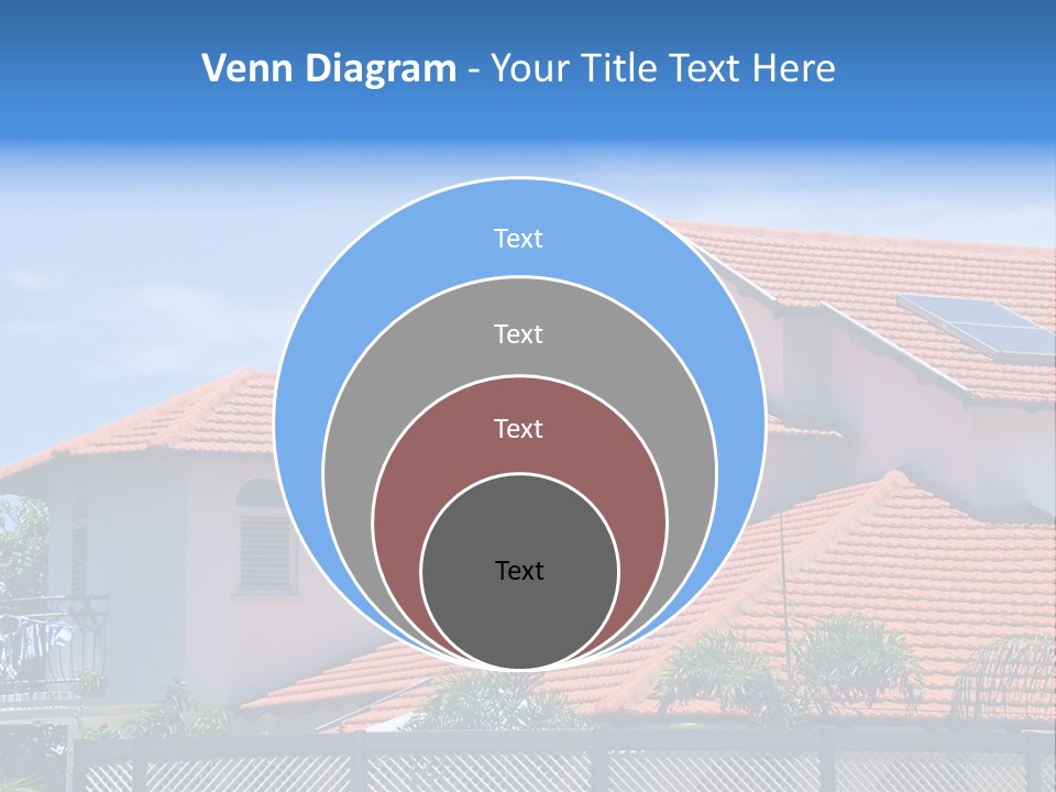 A House With A Solar Panel On The Roof PowerPoint Template
