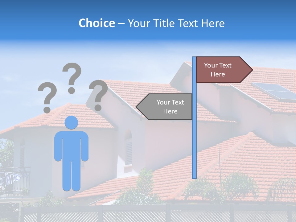 A House With A Solar Panel On The Roof PowerPoint Template