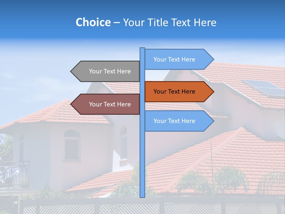 A House With A Solar Panel On The Roof PowerPoint Template