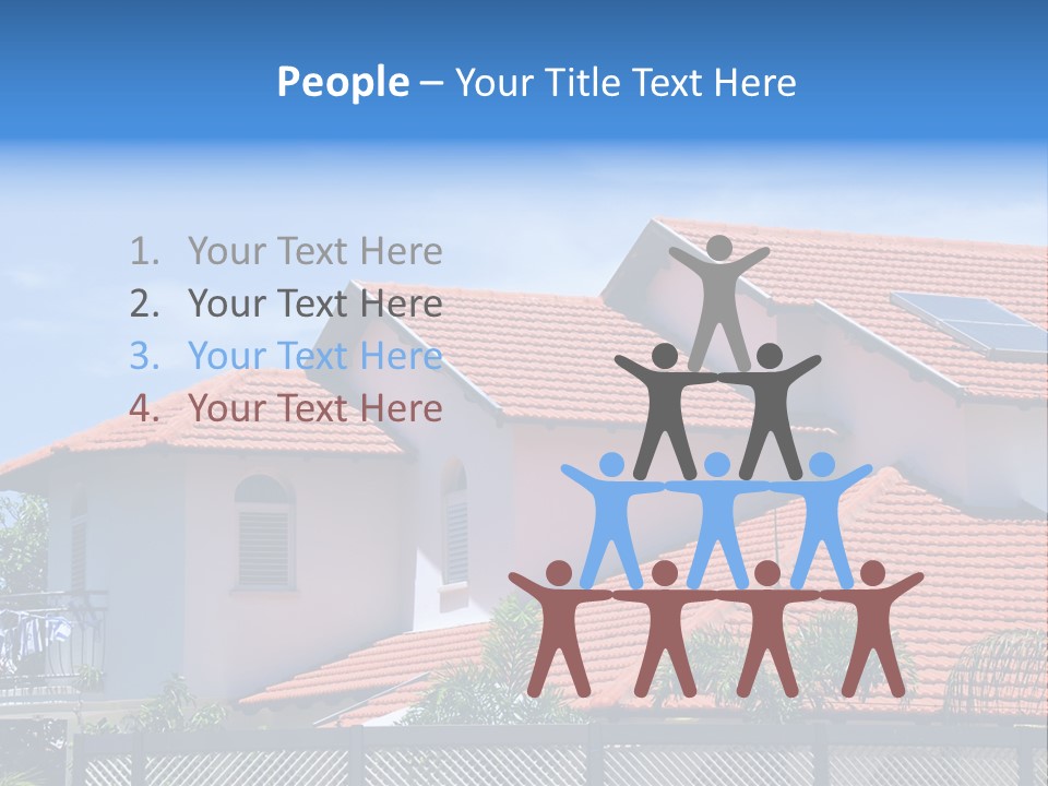 A House With A Solar Panel On The Roof PowerPoint Template