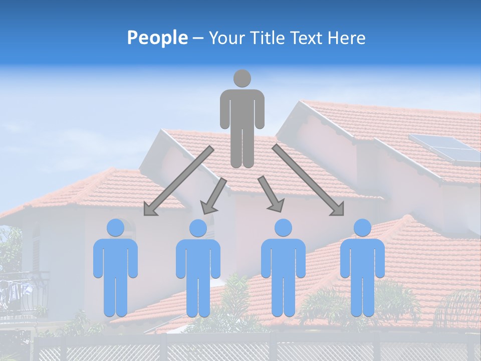 A House With A Solar Panel On The Roof PowerPoint Template