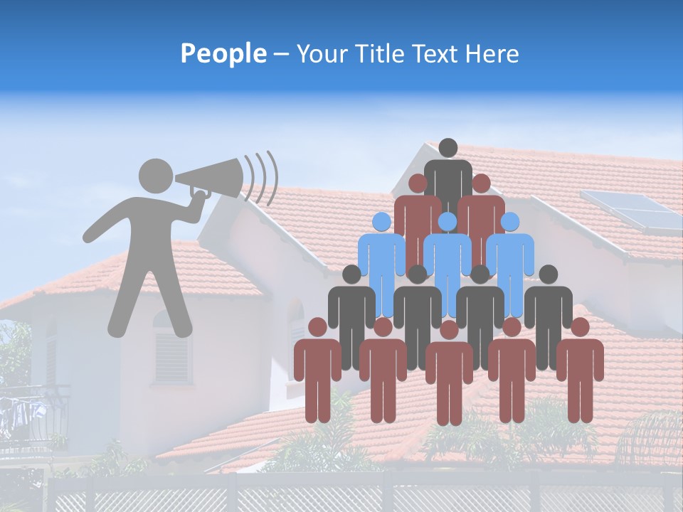 A House With A Solar Panel On The Roof PowerPoint Template
