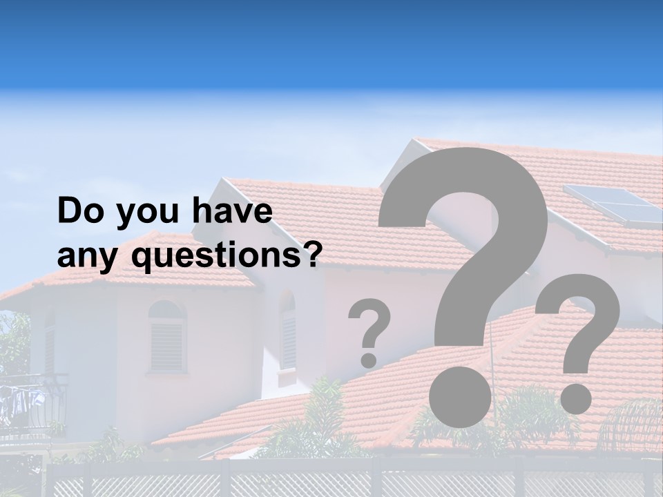 A House With A Solar Panel On The Roof PowerPoint Template
