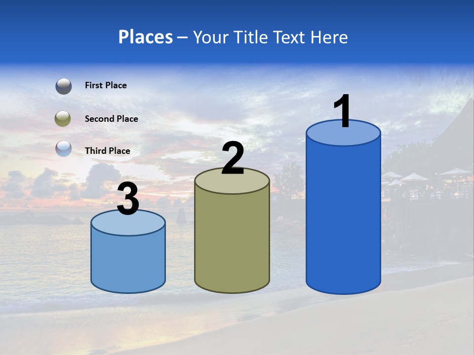 A Beautiful Sunset On A Tropical Beach Powerpoint Template PowerPoint Template