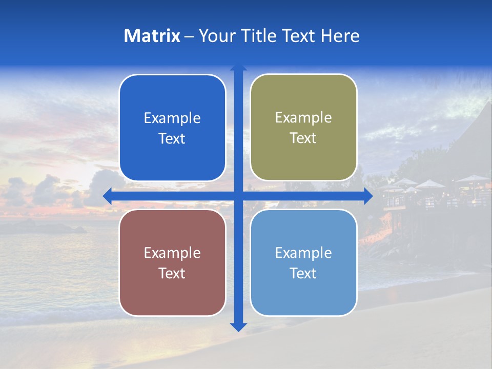 A Beautiful Sunset On A Tropical Beach Powerpoint Template PowerPoint Template