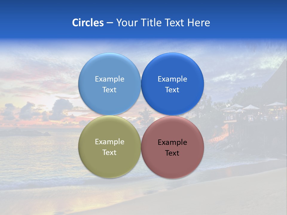 A Beautiful Sunset On A Tropical Beach Powerpoint Template PowerPoint Template