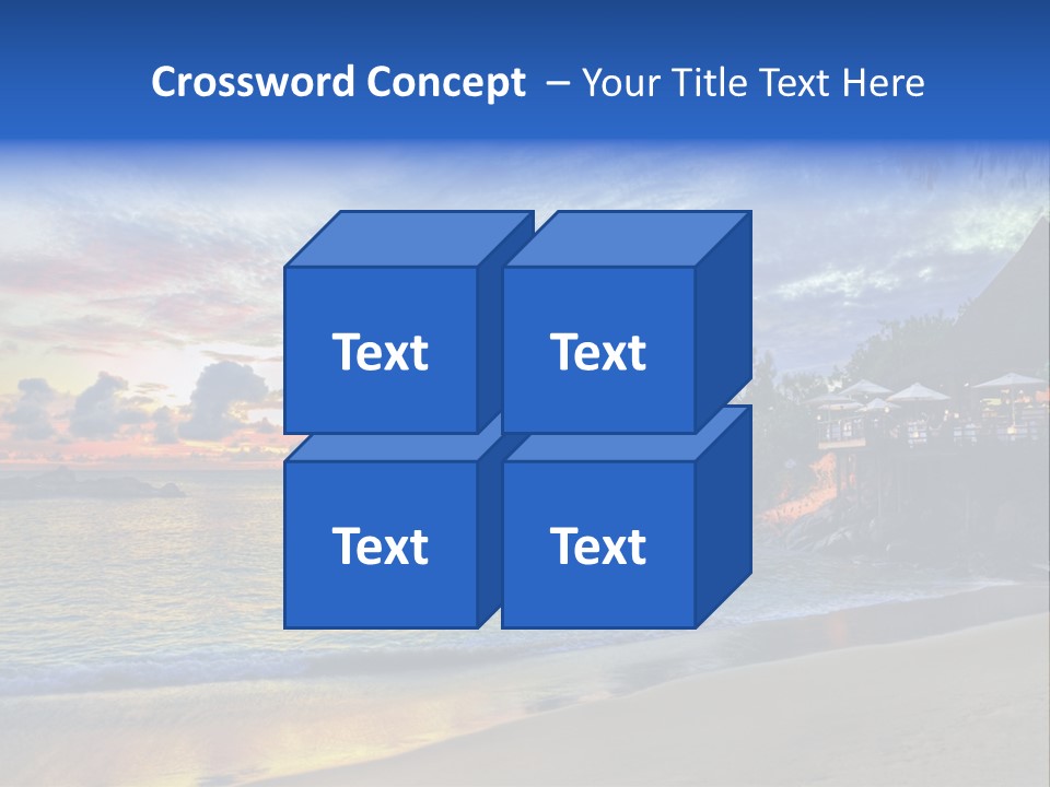 A Beautiful Sunset On A Tropical Beach Powerpoint Template PowerPoint Template