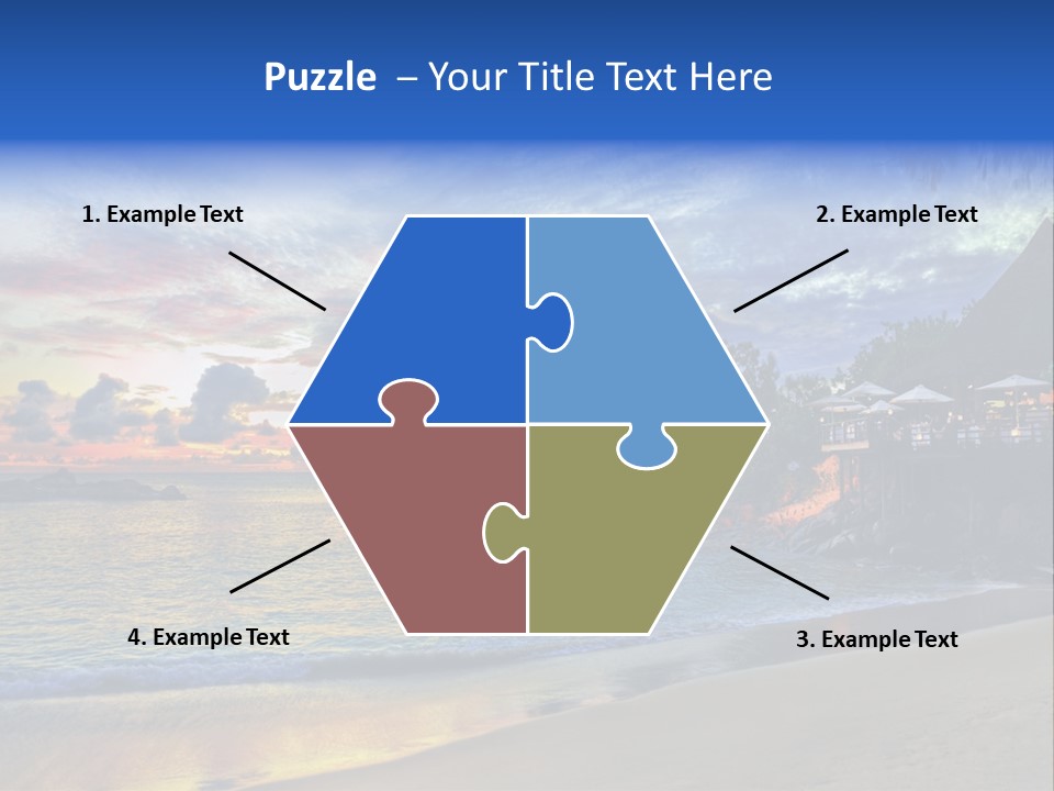 A Beautiful Sunset On A Tropical Beach Powerpoint Template PowerPoint Template