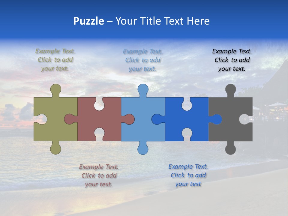 A Beautiful Sunset On A Tropical Beach Powerpoint Template PowerPoint Template