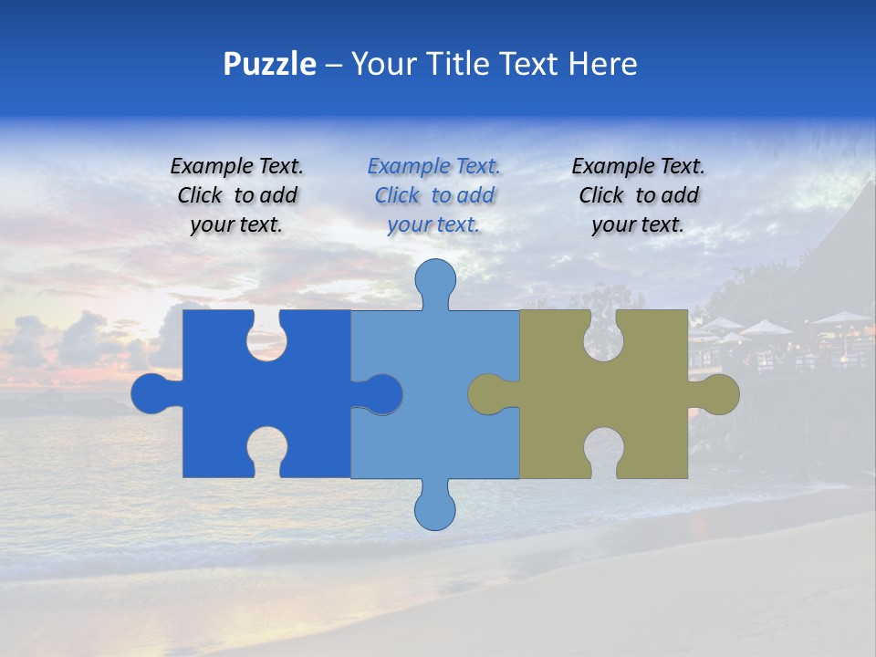 A Beautiful Sunset On A Tropical Beach Powerpoint Template PowerPoint Template