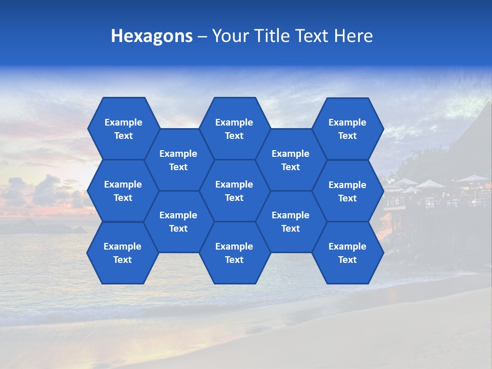 A Beautiful Sunset On A Tropical Beach Powerpoint Template PowerPoint Template