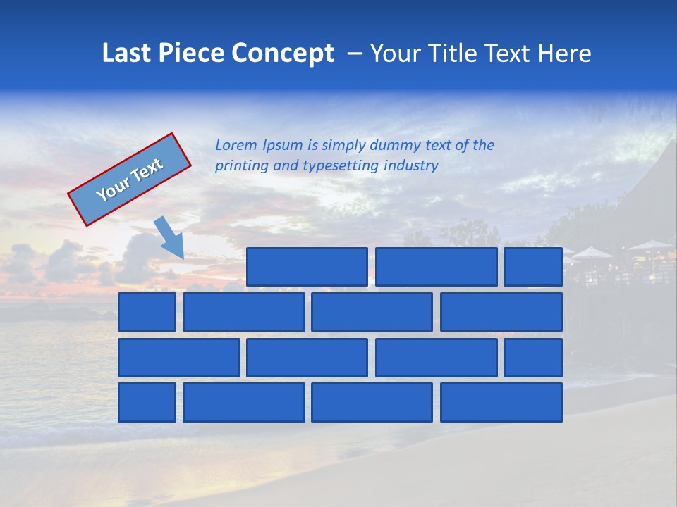 A Beautiful Sunset On A Tropical Beach Powerpoint Template PowerPoint Template