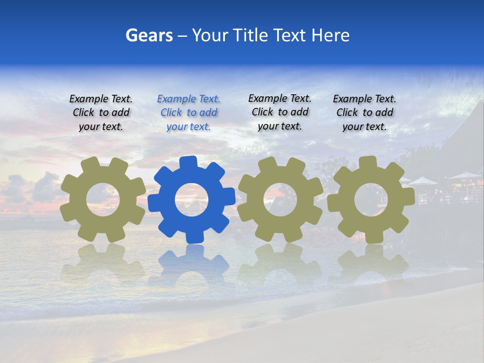 A Beautiful Sunset On A Tropical Beach Powerpoint Template PowerPoint Template