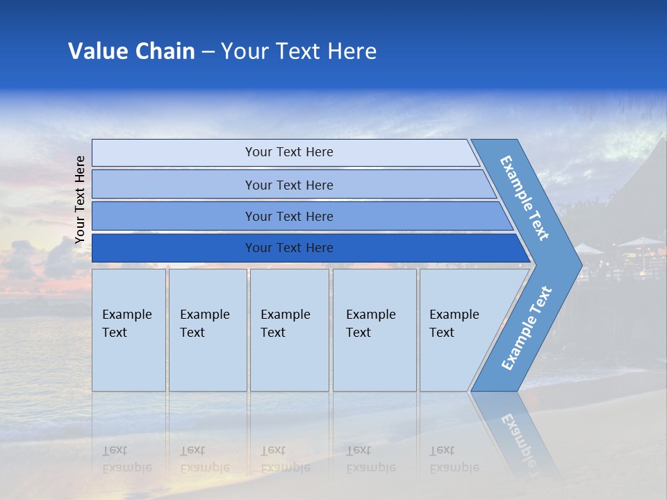A Beautiful Sunset On A Tropical Beach Powerpoint Template PowerPoint Template