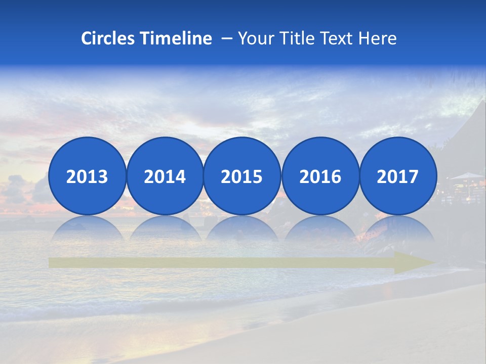 A Beautiful Sunset On A Tropical Beach Powerpoint Template PowerPoint Template