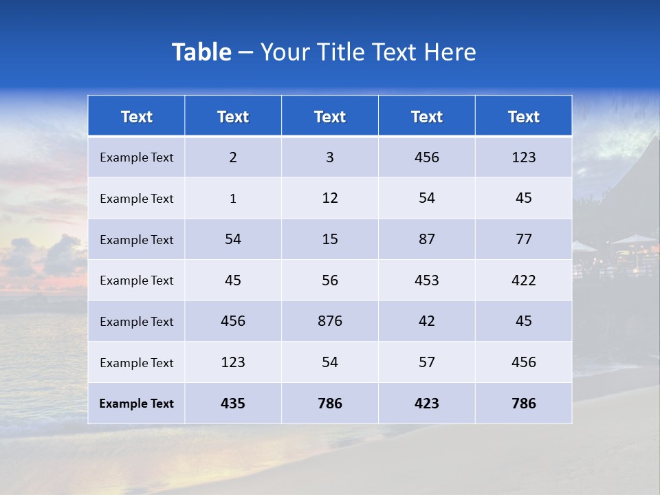 A Beautiful Sunset On A Tropical Beach Powerpoint Template PowerPoint Template