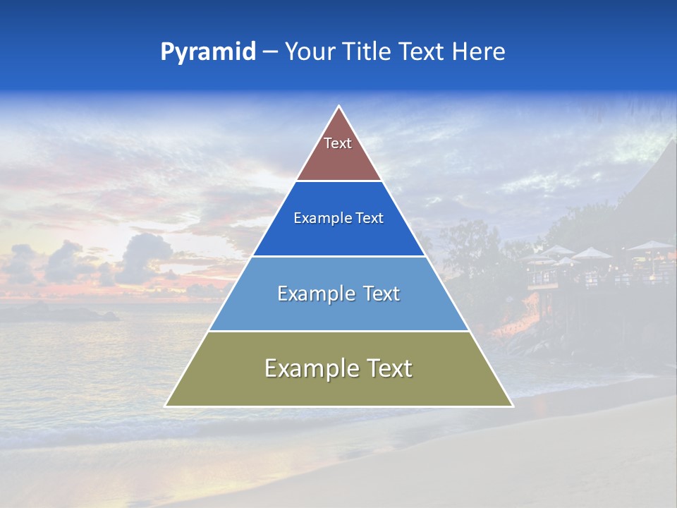 A Beautiful Sunset On A Tropical Beach Powerpoint Template PowerPoint Template