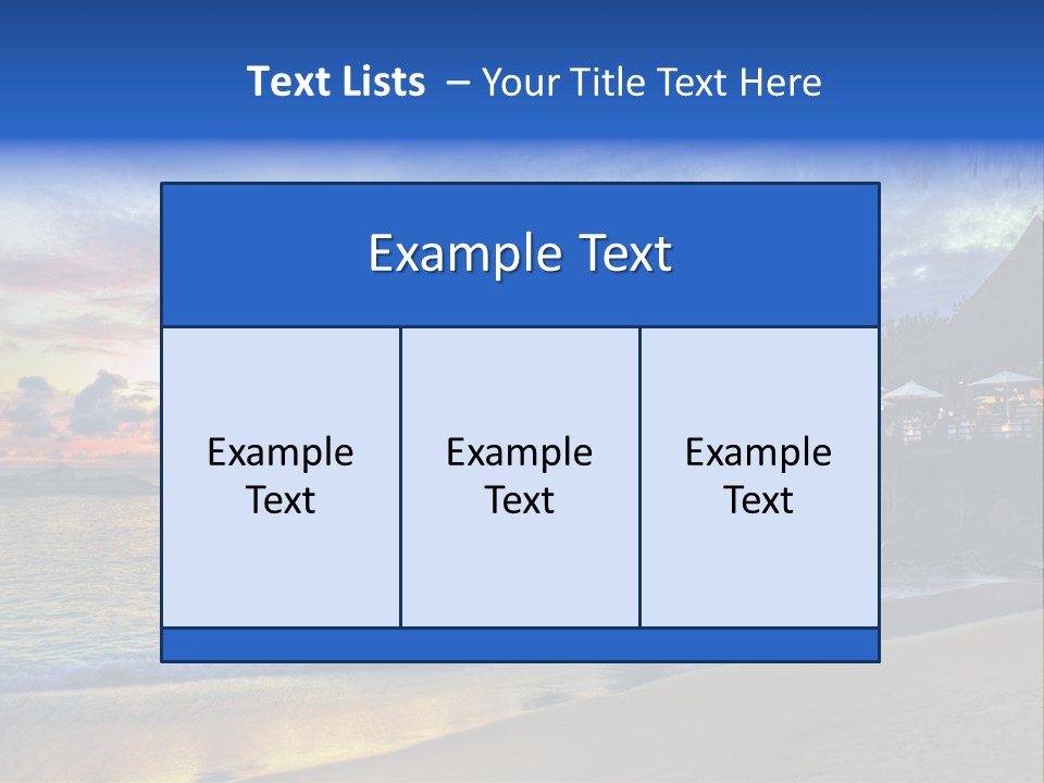 A Beautiful Sunset On A Tropical Beach Powerpoint Template PowerPoint Template