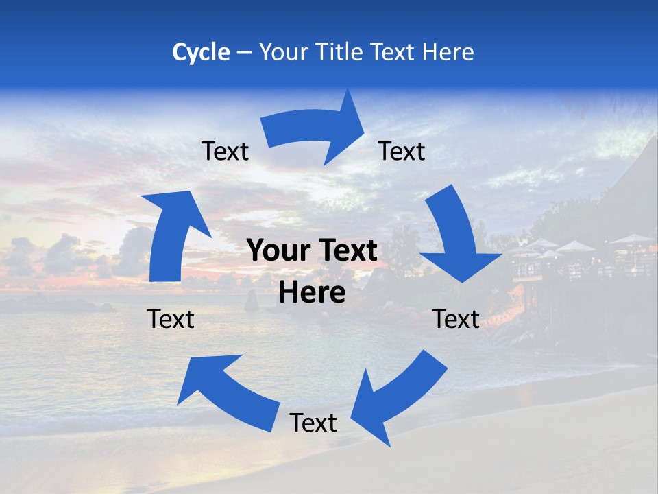 A Beautiful Sunset On A Tropical Beach Powerpoint Template PowerPoint Template