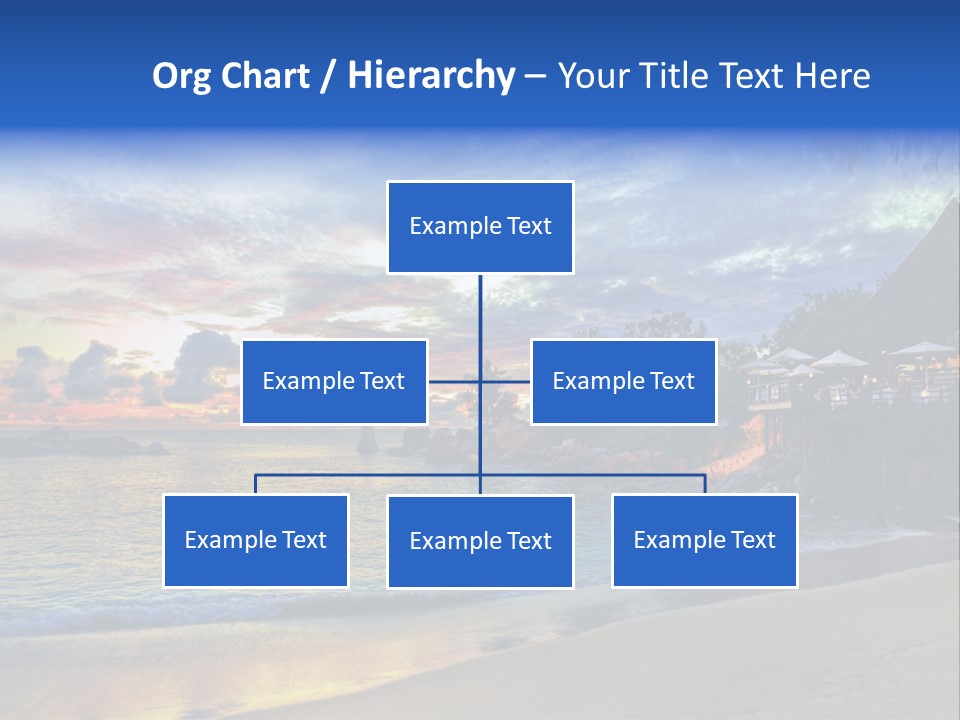 A Beautiful Sunset On A Tropical Beach Powerpoint Template PowerPoint Template