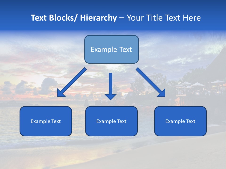 A Beautiful Sunset On A Tropical Beach Powerpoint Template PowerPoint Template