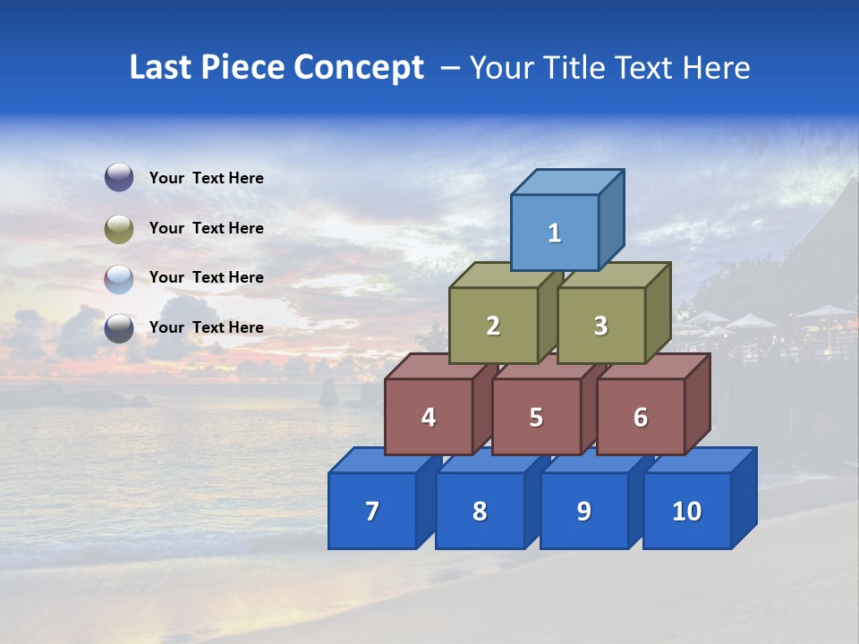 A Beautiful Sunset On A Tropical Beach Powerpoint Template PowerPoint Template