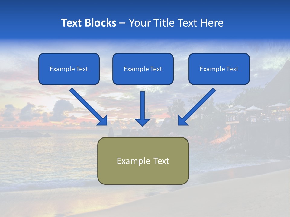 A Beautiful Sunset On A Tropical Beach Powerpoint Template PowerPoint Template