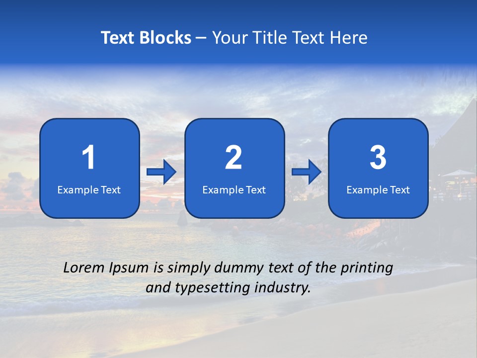 A Beautiful Sunset On A Tropical Beach Powerpoint Template PowerPoint Template
