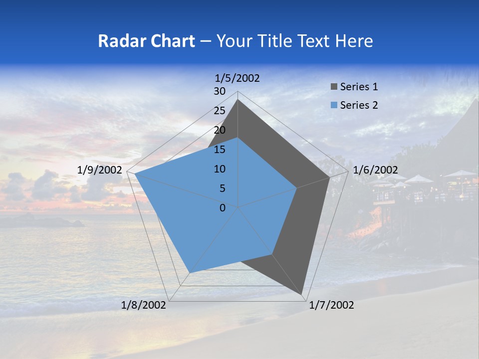 A Beautiful Sunset On A Tropical Beach Powerpoint Template PowerPoint Template