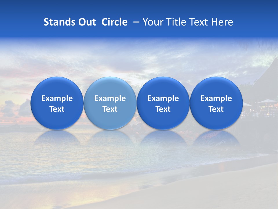 A Beautiful Sunset On A Tropical Beach Powerpoint Template PowerPoint Template