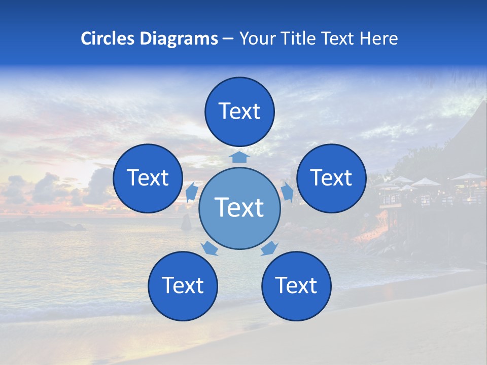 A Beautiful Sunset On A Tropical Beach Powerpoint Template PowerPoint Template